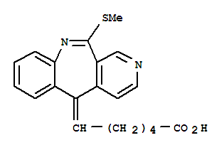 127654-12-0,(6Z)-6-[11-(methylsulfanyl)-5H-pyrido[3,4-c][1]benzazepin-5-ylidene]hexanoic acid,5H-Pyrido[3,4-c][1]benzazepine,hexanoic acid deriv.