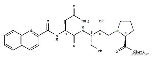 Molecular Structure of 127779-19-5 (tert-butyl 1-[(2R,3S)-2-hydroxy-4-phenyl-3-{[N~2~-(quinolin-2-ylcarbonyl)-L-asparaginyl]amino}butyl]-L-prolinate)