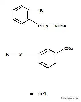 Molecular Structure of 127905-86-6 (1-{2-[(3-methoxyphenyl)sulfanyl]phenyl}-N-methylmethanamine hydrochloride)