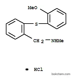 Molecular Structure of 127926-83-4 (1-{2-[(2-methoxyphenyl)sulfanyl]phenyl}-N-methylmethanamine hydrochloride)