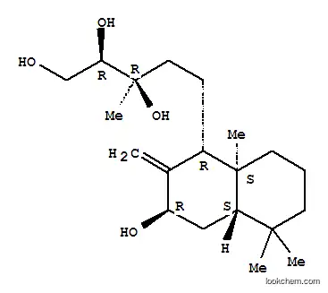 Molecular Structure of 127970-61-0 (D-threo-Pentitol,1-[(1R,3R,4aS,8aS)-decahydro-3-hydroxy-5,5,8a-trimethyl-2-methylene-1-naphthalenyl]-1,2-dideoxy-3-C-methyl-)