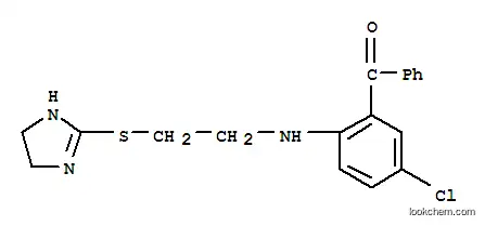Molecular Structure of 128433-29-4 ((5-chloro-2-{[2-(4,5-dihydro-1H-imidazol-2-ylsulfanyl)ethyl]amino}phenyl)(phenyl)methanone)