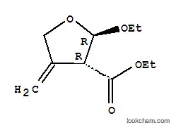 Molecular Structure of 128597-19-3 (3-Furancarboxylicacid,2-ethoxytetrahydro-4-methylene-,ethylester,trans-(9CI))