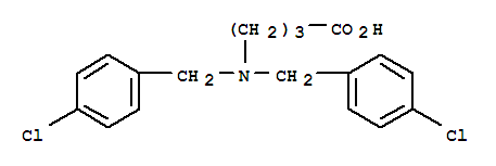 Molecular Structure of 129041-00-5 (Butanoic acid,4-[bis[(4-chlorophenyl)methyl]amino]-)