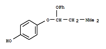 Molecular Structure of 129356-68-9 (Phenol,4-[2-(dimethylamino)-1-phenoxyethoxy]-)