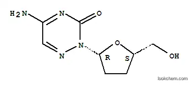 Molecular Structure of 129454-15-5 (5-amino-2-[(2R,5S)-5-(hydroxymethyl)tetrahydrofuran-2-yl]-1,2,4-triazin-3(2H)-one)