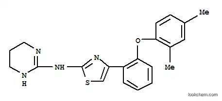 Molecular Structure of 129639-79-8 (N-[4-[2-(2,4-dimethylphenoxy)phenyl]-1,3-thiazol-2-yl]-1,4,5,6-tetrahydropyrimidin-2-amine)