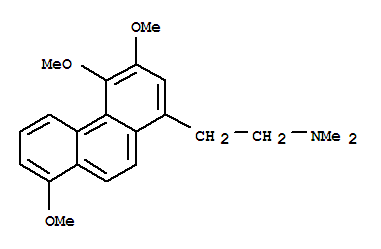 Molecular Structure of 129743-89-1 (1-Phenanthreneethanamine,3,4,8-trimethoxy-N,N-dimethyl-)
