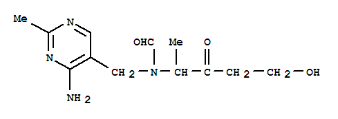 Molecular Structure of 13004-39-2 (Formamide,N-[(4-amino-2-methyl-5-pyrimidinyl)methyl]-N-(4-hydroxy-1-methyl-2-oxobutyl)-)