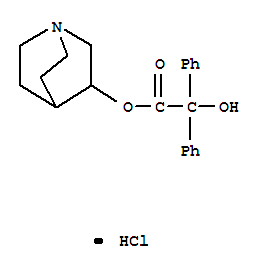 Benzeneacetic acid, a-hydroxy-a-phenyl-,1-azabicyclo[2.2.2]oct-3-yl ester, hydrochloride (9CI)