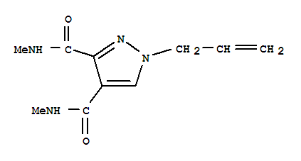 Molecular Structure of 13004-59-6 (1H-Pyrazole-3,4-dicarboxamide,N3,N4-dimethyl-1-(2-propen-1-yl)-)