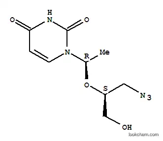 Molecular Structure of 130515-73-0 (1-{1-[(1-azido-3-hydroxypropan-2-yl)oxy]ethyl}pyrimidine-2,4(1H,3H)-dione)