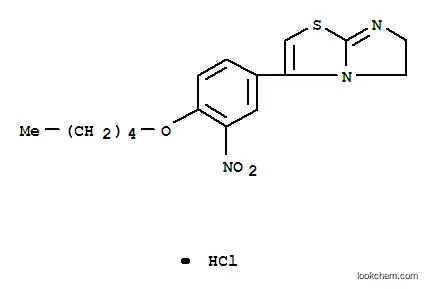Imidazo(2,1-b)thiazole, 5,6-dihydro-3-(3-nitro-4-(pentyloxy)phenyl)-, monohydrochloride