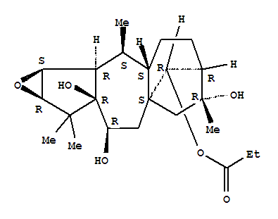 131086-80-1,Grayanotoxane-5,6,10,14,16-pentol,2,3-epoxy-, 14-propanoate, (2b,3b,6b,14R)- (9CI),5,7a-Methano-7aH-cyclohept[6,7]azuleno[1,2-b]oxirene,grayanotoxane-5,6,10,14,16-pentol deriv.; Arichannatoxin I