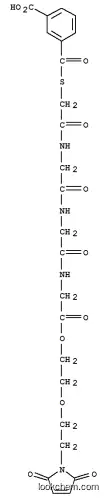 Molecular Structure of 131274-04-9 (5-(N-maleimido)-3-oxapentyl-(2-((3-carboxybenzoyl)thio)acetyl)glycyl-glycyl-glycinate)