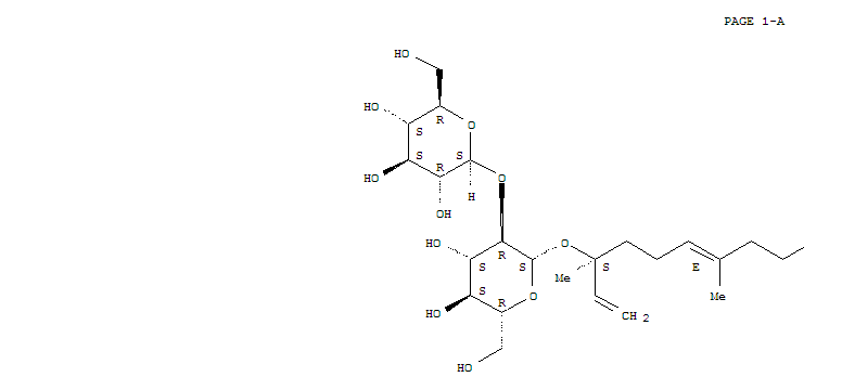 131580-15-9,b-D-Glucopyranoside,(1S,4E,8E,12Z)-14-[[O-6-deoxy-2-O-[(2E,4R,6E,10E,14S)-14-[(2-O-b-D-glucopyranosyl-b-D-glucopyranosyl)oxy]-4-hydroxy-2,6,10,14-tetramethyl-1-oxo-2,6,10,15-hexadecatetraen-1-yl]-a-L-mannopyranosyl-(1®4)-O-[6-deoxy-a-L-mannopyranosyl-(1®6)]-b-D-glucopyranosyl]oxy]-1-ethenyl-1,5,9,13-tetramethyl-4,8,12-tetradecatrien-1-yl2-O-b-D-glucopyranosyl-,b-D-Glucopyranoside,(1S,4E,8E,12Z)-14-[[O-6-deoxy-2-O-[(2E,4R,6E,10E,14S)-14-[(2-O-b-D-glucopyranosyl-b-D-glucopyranosyl)oxy]-4-hydroxy-2,6,10,14-tetramethyl-1-oxo-2,6,10,15-hexadecatetraenyl]-a-L-mannopyranosyl-(1®4)-O-[6-deoxy-a-L-mannopyranosyl-(1®6)]-b-D-glucopyranosyl]oxy]-1-ethenyl-1,5,9,13-tetramethyl-4,8,12-tetradecatrienyl2-O-b-D-glucopyranosyl- (9CI);Capsianoside C; Capsianside C