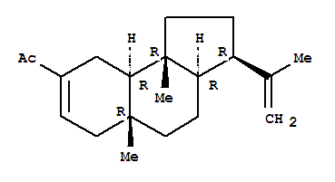 Molecular Structure of 131916-97-7 (Ethanone,1-[(3R,3aR,5aR,9aR,9bR)-2,3,3a,4,5,5a,6,9,9a,9b-decahydro-5a,9b-dimethyl-3-(1-methylethenyl)-1H-benz[e]inden-8-yl]-)