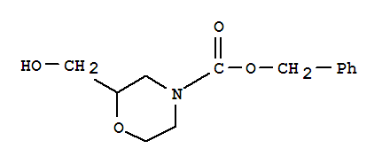 Molecular Structure of 135782-20-6 (4-Morpholinecarboxylicacid, 2-(hydroxymethyl)-, phenylmethyl ester)