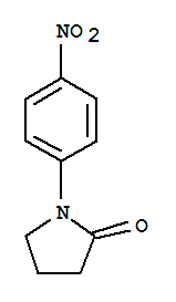 Molecular Structure of 13691-26-4 (2-Pyrrolidinone,1-(4-nitrophenyl)-)