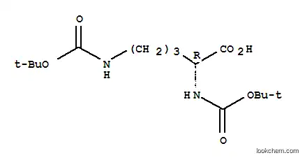 Molecular Structure of 137524-82-4 (BOC-D-ORN(BOC)-OH)