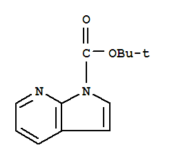 Molecular Structure of 138343-77-8 (1H-Pyrrolo[2,3-b]pyridine-1-carboxylicacid, 1,1-dimethylethyl ester)