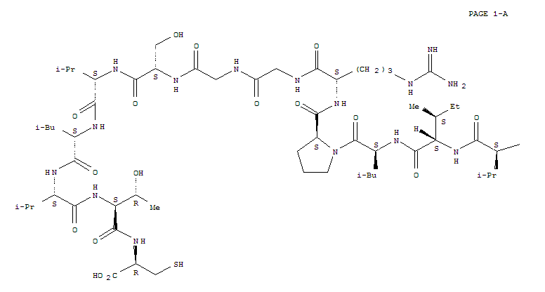 Molecular Structure of 139227-42-2 (L-Cysteine,L-asparaginyl-L-alanyl-L-glutaminyl-L-threonyl-L-seryl-L-valyl-L-seryl-L-prolyl-L-seryl-L-lysyl-L-valyl-L-isoleucyl-L-leucyl-L-prolyl-L-arginylglycylglycyl-L-seryl-L-valyl-L-leucyl-L-valyl-L-threonyl-)