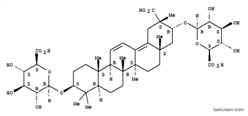 Molecular Structure of 139979-69-4 (b-D-Glucopyranosiduronic acid, (3b,20a,21a)-20-carboxy-30-noroleana-11,13(18)-diene-3,21-diyl bis- (9CI))