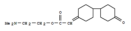 Molecular Structure of 14031-30-2 (Acetic acid,2-(4'-oxo[1,1'-bicyclohexyl]-4-ylidene)-, 2-(dimethylamino)ethyl ester)