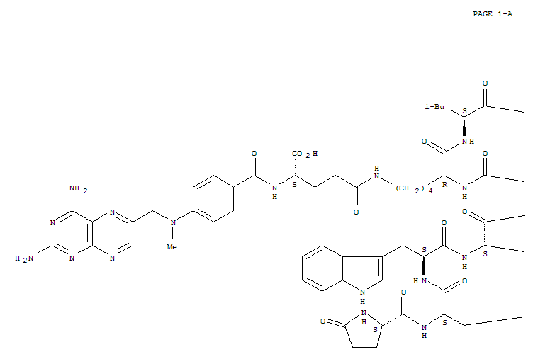 Molecular Structure of 140381-49-3 (Luteinizinghormone-releasing factor (swine),6-[N6-[N-[4-[[(2,4-diamino-6-pteridinyl)methyl]methylamino]benzoyl]-L-g-glutamyl]-D-lysine]- (9CI))