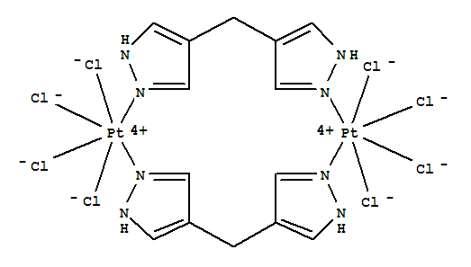 Molecular Structure of 140657-83-6 (Platinum,octachlorobis[m-[4,4'-methylenebis[1H-pyrazole]-N2:N2']]di-(9CI))