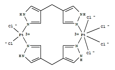 Molecular Structure of 140657-85-8 (Platinum,hexachlorobis[m-[4,4'-methylenebis[1H-pyrazole]-N2,N2']]di-(9CI))
