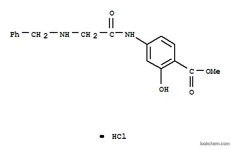 Molecular Structure of 14102-30-8 (methyl 4-[(N-benzylglycyl)amino]-2-hydroxybenzoate hydrochloride (1:1))