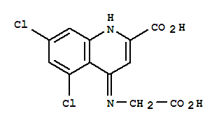 Molecular Structure of 141222-98-2 (2-Quinolinecarboxylicacid, 4-[(carboxymethyl)imino]-5,7-dichloro-1,4-dihydro-)