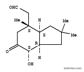 Molecular Structure of 141358-25-0 (1H-Indene-4-acetaldehyde,octahydro-7-hydroxy-2,2,4-trimethyl-6-oxo-, (3aS,4S,7S,7aR)-)