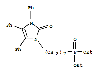Molecular Structure of 141548-31-4 (Phosphonic acid,[7-(2,3-dihydro-2-oxo-3,4,5-triphenyl-1H-imidazol-1-yl)heptyl]-, diethyl ester(9CI))