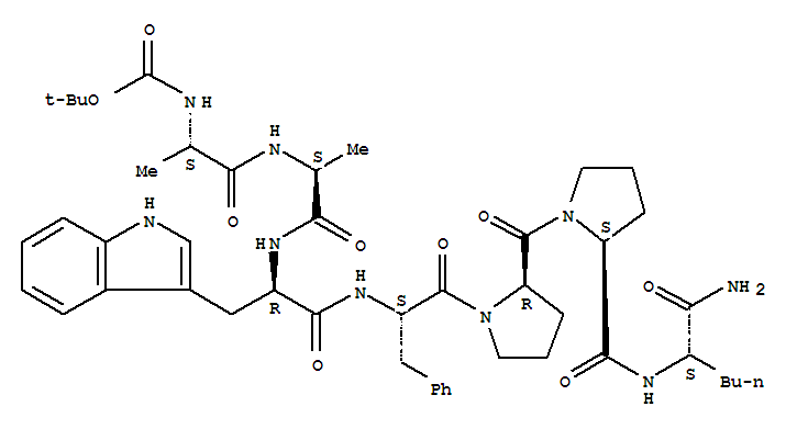L-Norleucinamide,N-[(1,1-dimethylethoxy)carbonyl]-L-alanyl-L-alanyl-D-tryptophyl-L-phenylalanyl-D-prolyl-L-prolyl-(9CI)