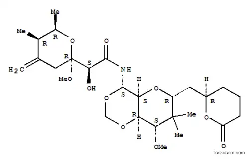 Molecular Structure of 141754-57-6 (D-glycero-L-gulo-Dodeconicacid,7,11-anhydro-2,3,4,6,8-pentadeoxy-12-C-[[(2S)-hydroxy[(2R,5R,6R)-tetrahydro-2-methoxy-5,6-dimethyl-4-methylene-2H-pyran-2-yl]acetyl]amino]-8,8-dimethyl-9-O-methyl-10,12-O-methylene-,d-lactone, (12S)- (9CI))
