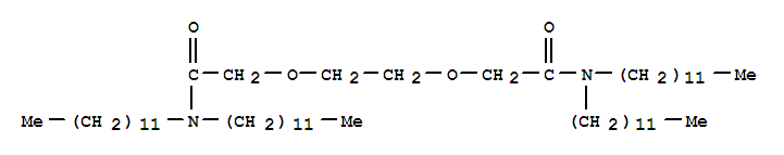 Molecular Structure of 141754-60-1 (Acetamide,2,2'-[1,2-ethanediylbis(oxy)]bis[N,N-didodecyl- (9CI))