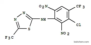 Molecular Structure of 142000-18-8 (1,3,4-Thiadiazol-2-amine,N-[3-chloro-2,6-dinitro-4-(trifluoromethyl)phenyl]-5-(trifluoromethyl)-)