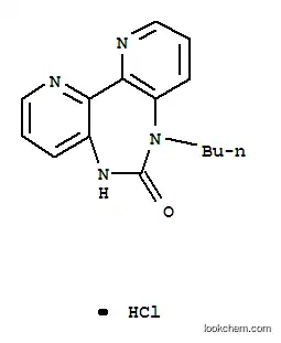 Molecular Structure of 142287-27-2 (6H-Dipyrido[3,2-d:2',3'-f][1,3]diazepin-6-one,5-butyl-5,7-dihydro-, hydrochloride (1:1))