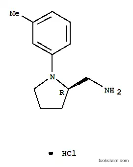 Molecular Structure of 142469-59-8 (1-[(2R)-1-(3-methylphenyl)pyrrolidin-2-yl]methanamine hydrochloride)