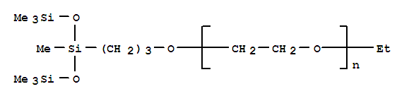 142619-63-4,Poly(oxy-1,2-ethanediyl),a-ethyl-w-[3-[1,3,3,3-tetramethyl-1-[(trimethylsilyl)oxy]disiloxanyl]propoxy]-(9CI),Y12719