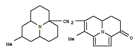 Molecular Structure of 142796-25-6 (3H-Pyrrolo[2,1,5-de]quinolizin-3-one,7-[[(3aR,6aS,8R,9aS)-decahydro-8-methylpyrido[2,1,6-de]quinolizin-3a(1H)-yl]methyl]-4,5,5a,6-tetrahydro-8-methyl-,(5aS)- (9CI))