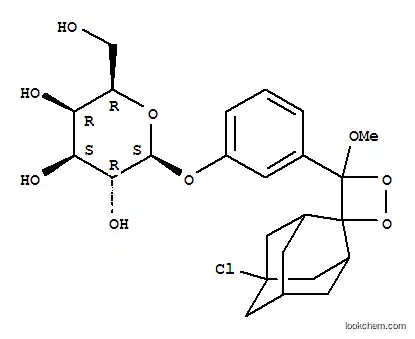 Molecular Structure of 142849-71-6 (b-D-Galactopyranoside,3-(5'-chloro-4-methoxyspiro[1,2-dioxetane-3,2'-tricyclo[3.3.1.13,7]decan]-4-yl)phenyl)