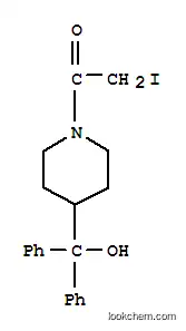 Molecular Structure of 143-86-2 (1-{4-[hydroxy(diphenyl)methyl]piperidin-1-yl}-2-iodoethanone)