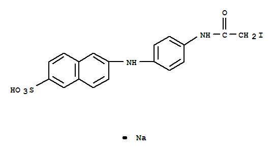 2-(4'-(IODOACETAMIDO)ANILINO)NAPHTHALENE-6-SULFONIC ACID SODIUM SALT