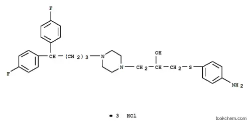 1-Piperazineethanol, alpha-(((4-aminophenyl)thio)methyl)-4-(4,4-bis(4-fluorophenyl)butyl)-, trihydrochloride