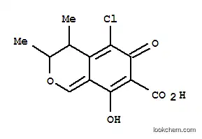 Molecular Structure of 144833-96-5 (5-chloro-7-(dihydroxymethylidene)-3,4-dimethyl-3H-isochromene-6,8(4H,7H)-dione)