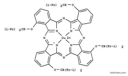 Molecular Structure of 144843-25-4 ((SP-4-1)-[1,8,15,22-Tetrakis[2-methyl-1-(1-methylethyl)propoxy]-29H,31H-phthalocyaninato(2-)-N29,N30,N31,N32]copper)