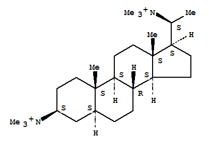 Molecular Structure of 14486-61-4 (Pregnane-3,20-diaminium,N,N,N,N',N',N'-hexamethyl-, (3b,5a,20S)- (9CI))
